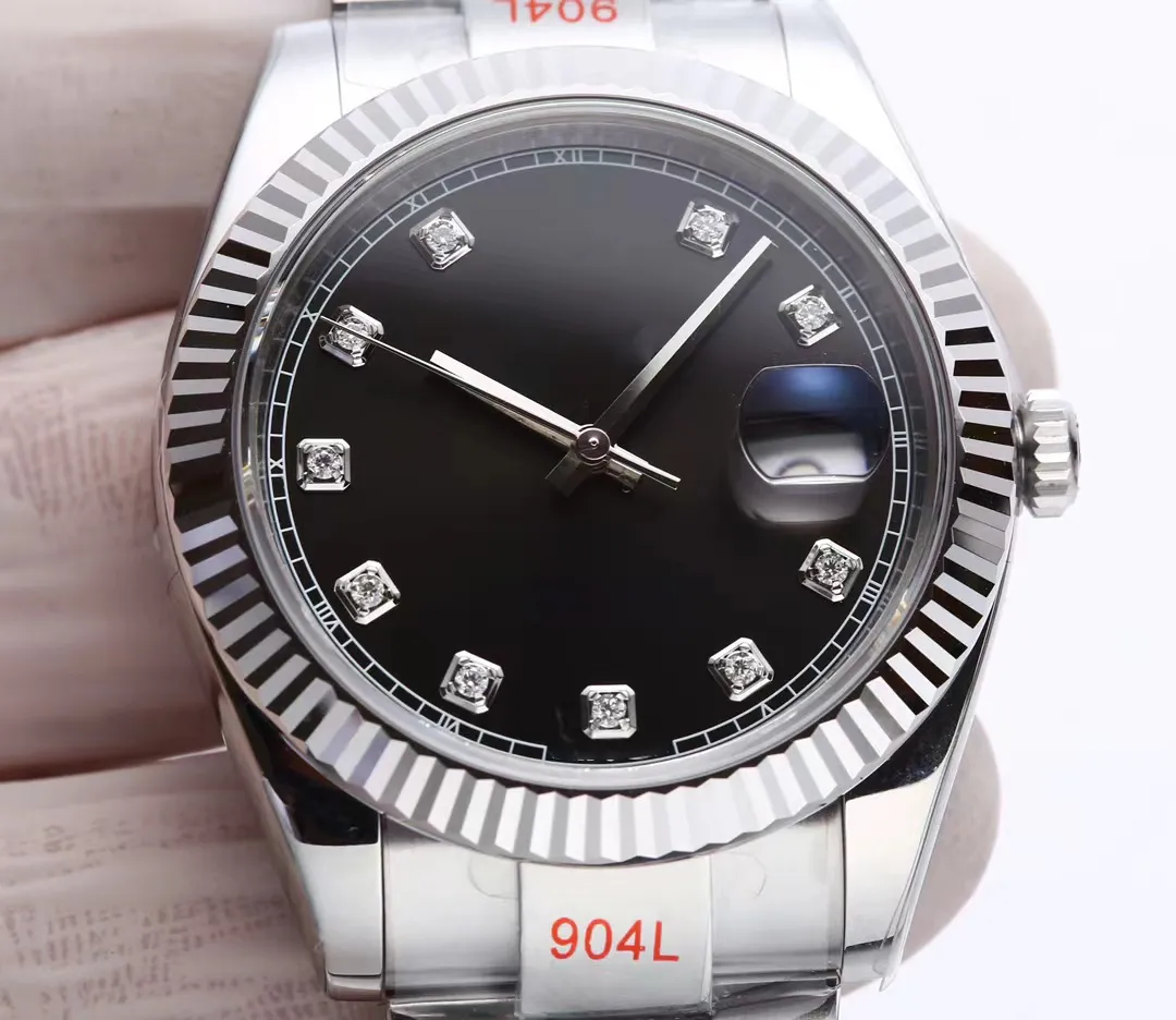 2024 Top Clean Factory Watches Men Watch Automatyczne zegarki mechaniczne Kalendarz w pełni stalowa stalowa diamentowa ramka Wodoodporna Złoto Złote zegarek Montre de Luxe