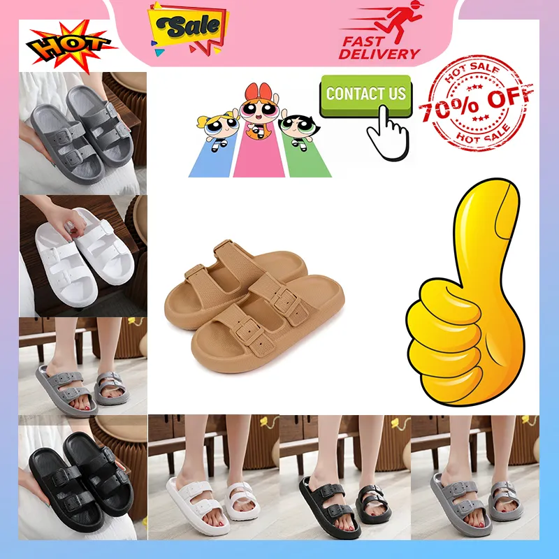 Designer Casual Platform Slides tofflor Män Kvinna Anti Slip Wear-resistent Light Low Cut Super Soft Soles Sandaler Flat Summer Beach Slipper