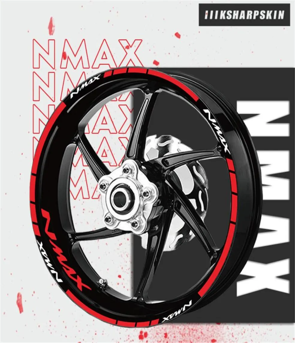 Adesivi di avvertimento riflettenti notturni per bordo interno del motociclo, loghi decorativi e decalcomanie, pellicola protettiva a strisce per YAMAHA NMAX nma8931223