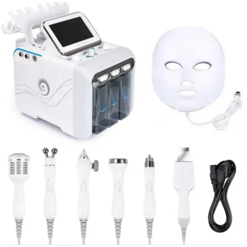 H2 02 Small Bubble Hydro Oxygen Sprayer 7 In 1 Beauty Microdermabrasion Aqual Peel Facial Machine with Led Mask311