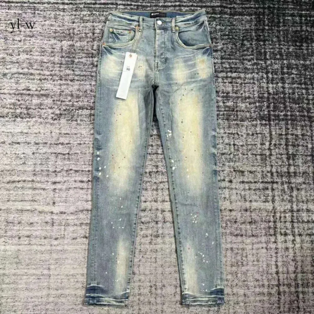 Erkekler Kot Mor Brand Jeans Moda Mens Jeans Serin Stil Lüks Tasarımcı Denim Pantolon Sıkıntılı Yırtık Bikter Siyah Mavi Jean İnce Fit Motosiklet Boyutu 30-40 4636