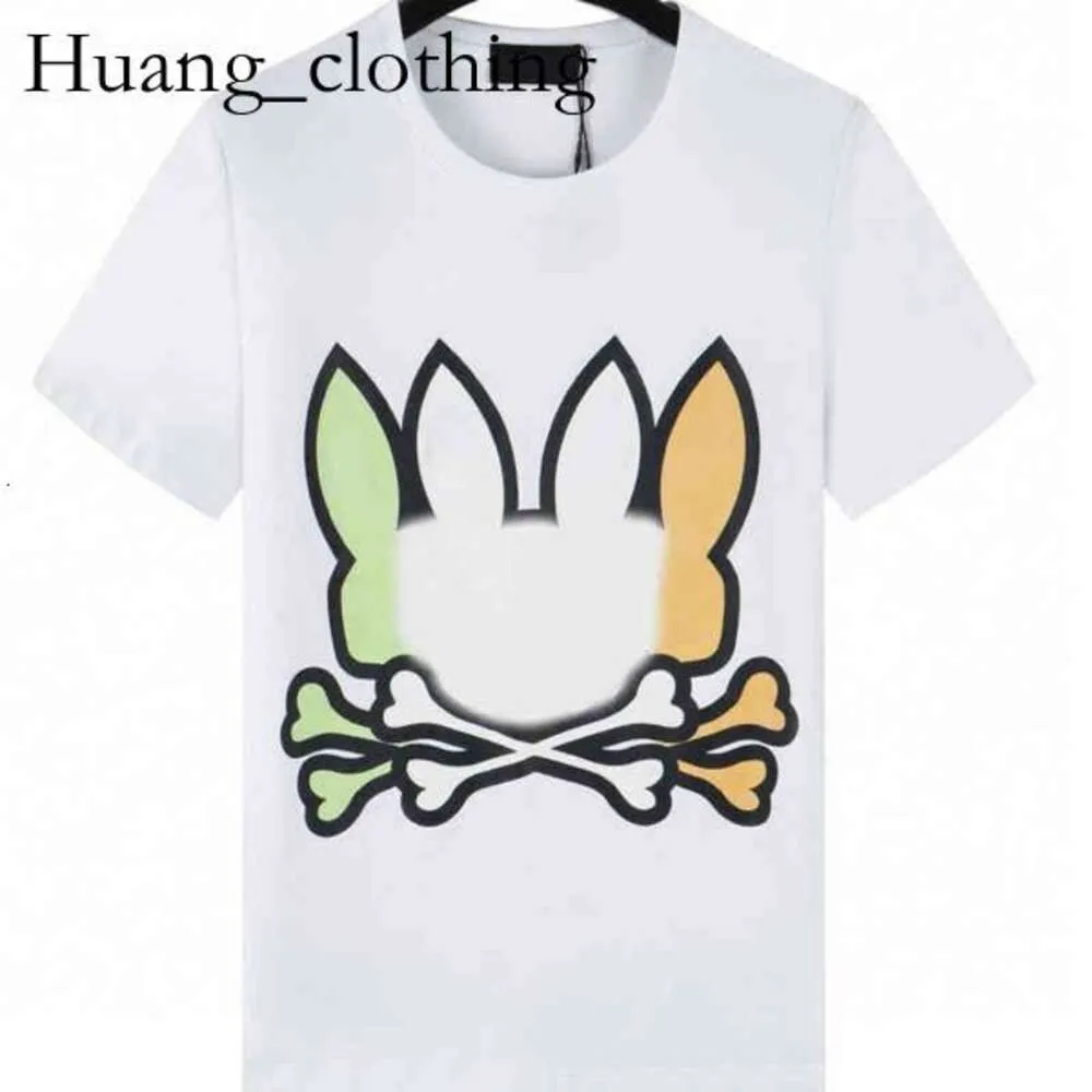 Bad Bunny Shirt Marke Herren T-Shirts Totenkopf Häschen Muster Top Baumwolle O-Ausschnitt Kurzarm T-Shirt Print Ghost Rabbit Poloshirt Sommer T-Shirt Luxus Designer Physcho Bunny 46