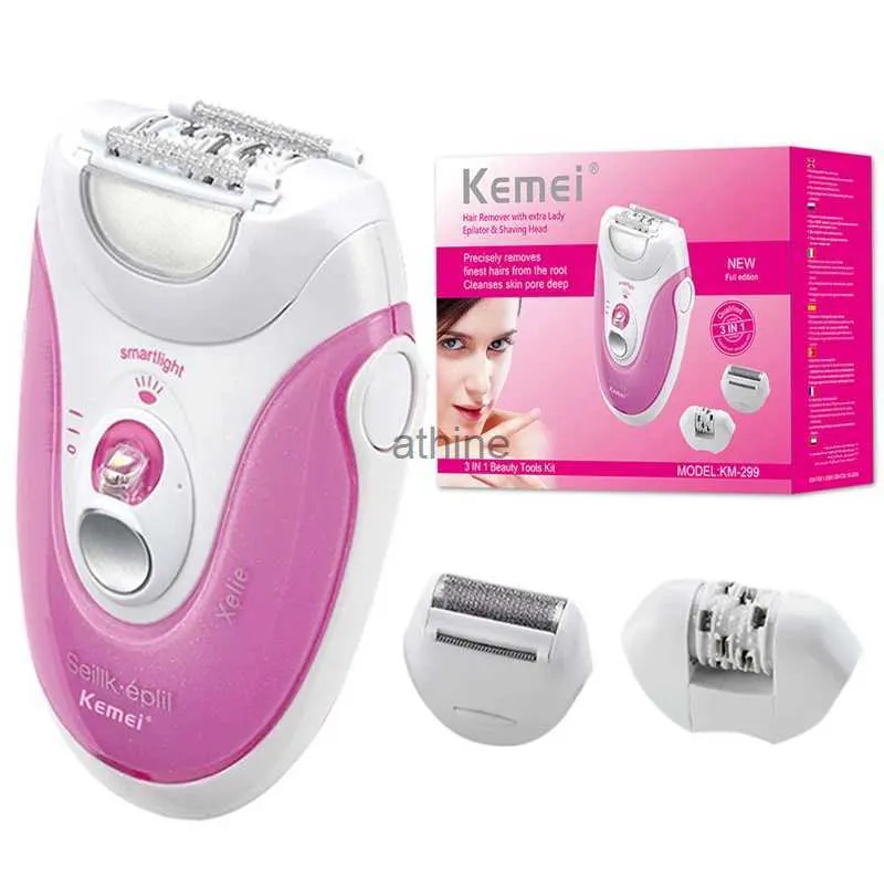 Depiladores Kemei Cord Depilador Elétrico para Mulheres Facial Corpo Depilação Feminino Biquíni Axilas Pernas Shaver Lady YQ240119