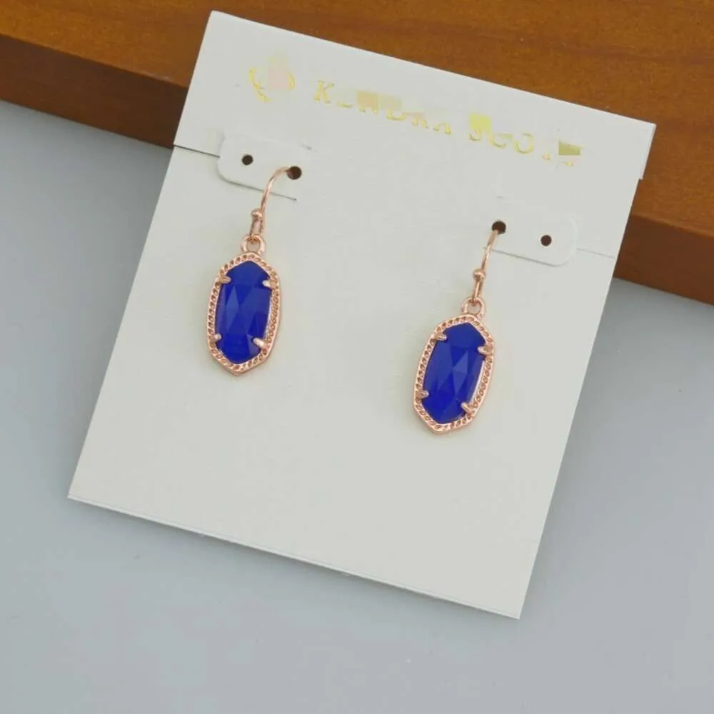 2024デザイナーKendras Scotts Neclace Jewelry Ke Jewelry Oval Blue Cats Eye Stone Pendant Earrings Earrings