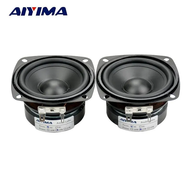 Speakers AIYIMA 2Pcs Audio Portable Speakers 3Inch 4Ohm 15W Waterproof Full Requency Bass Outdoor Altavoz Portatil Speaker Column