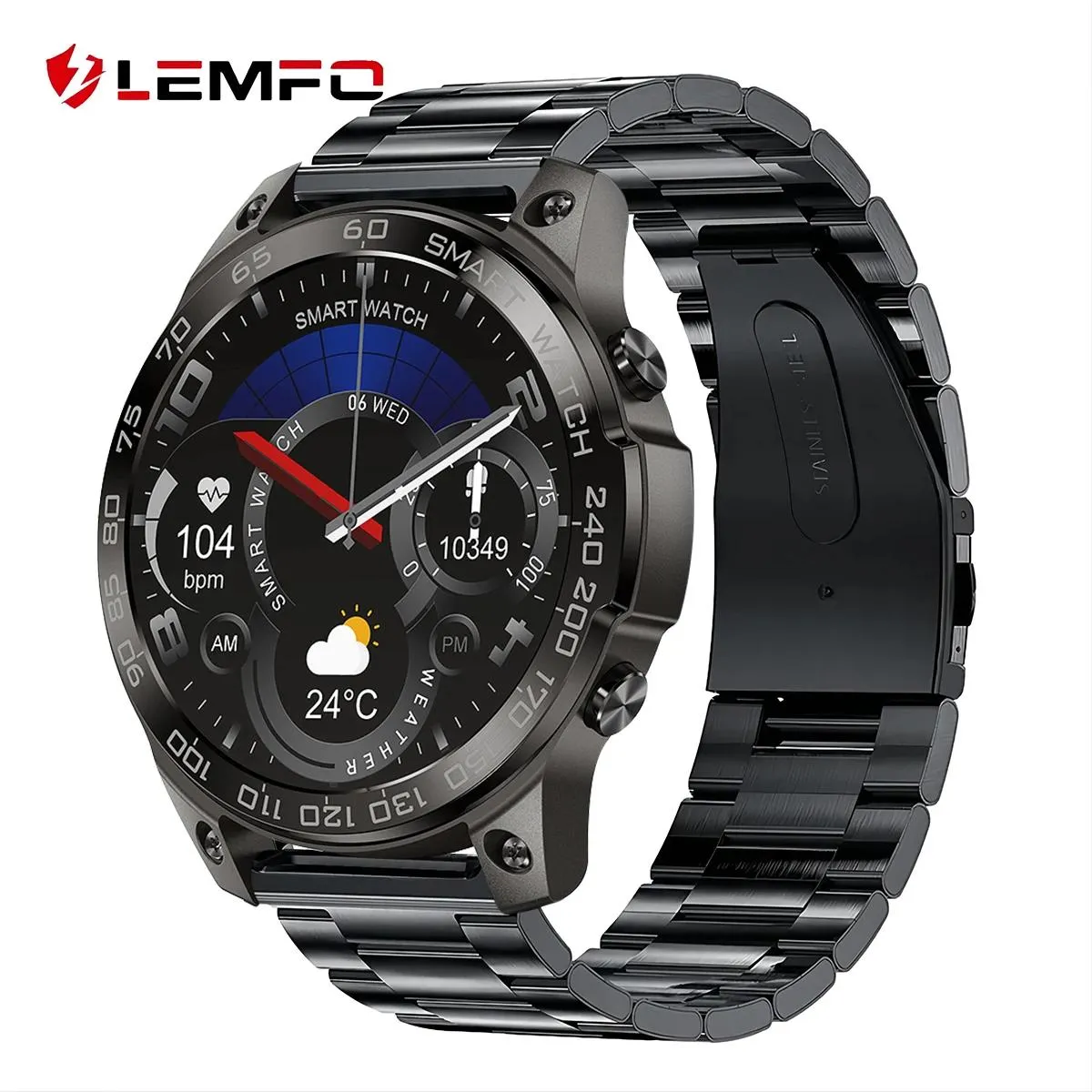 Relógios Smart Watch Homens Tela AMOLED 1.43 "466 * 466 pixel 400mAh Bluetooth Chamada Smartwatch 2023 NFC Modo esportivo à prova d'água Monitor de saúde
