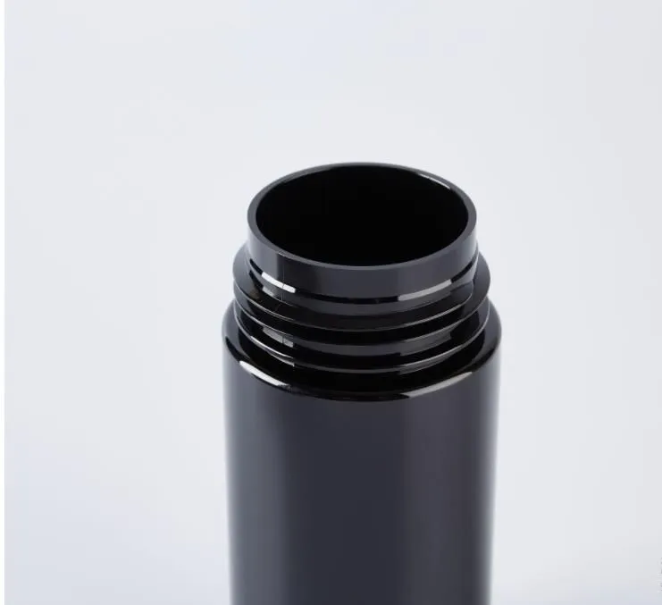 Black Plastic Foam Pump Bottles 100ml 120ml 150ml 200ml BPA Free with transparent-black cover for foaming soap mousse SN3046