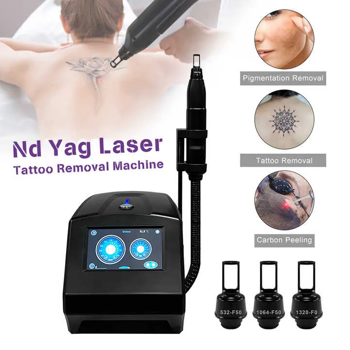 Professional Nd Yag Laser Q Switch Pigment Inhibiting Picosecond Laser Tattoo Removal Eyebrows Washing Carbon Peel Skin Whitening Machine