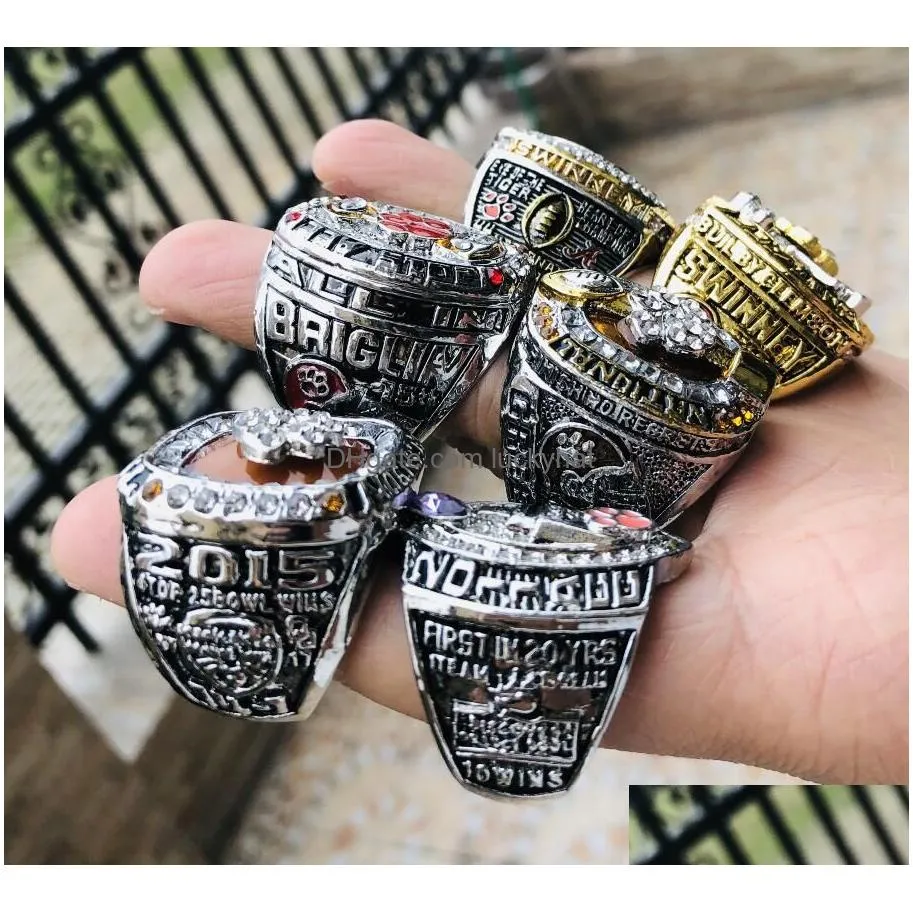Cluster Rings Pcs Clemson Tigers National Team Champions