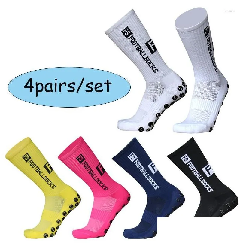 Sports Socks Fs Football Non-Slip Sile Bottom Compressed Breathable Professional Grip Soccer Baseball Men Drop Delivery Dhiu5