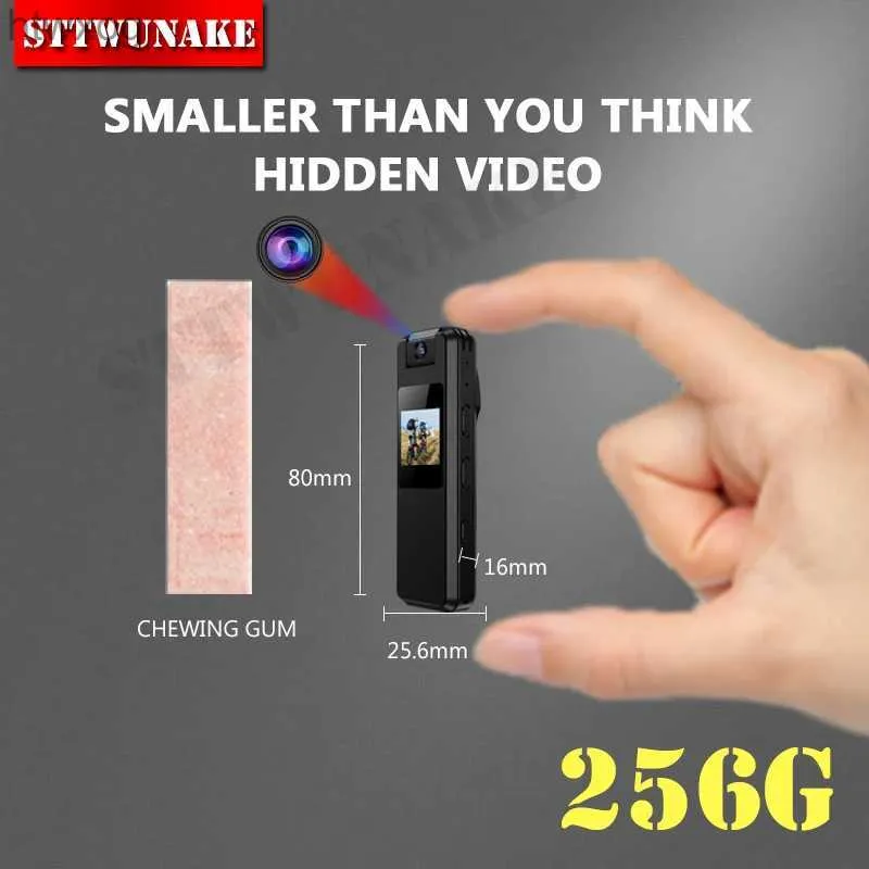 Sports Action Video Cameras Mini Camera night vision HD 1080P wireless body cam digital micro bodycam video samll wearable discreet sports Camcorder YQ240119