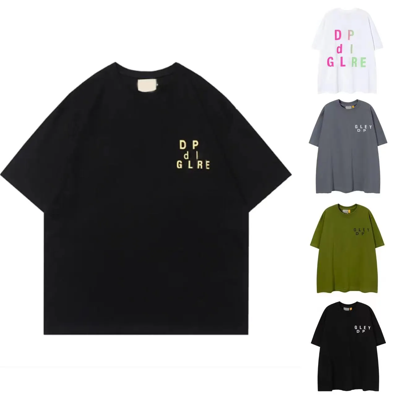 2024 디자이너 Galleriestee Dept 셔츠 남성 MENS T 셔츠 셔츠 여성 Tshirts 그래픽 손으로 그린 ​​ins 스플래시 레터 라운드 목 티셔츠