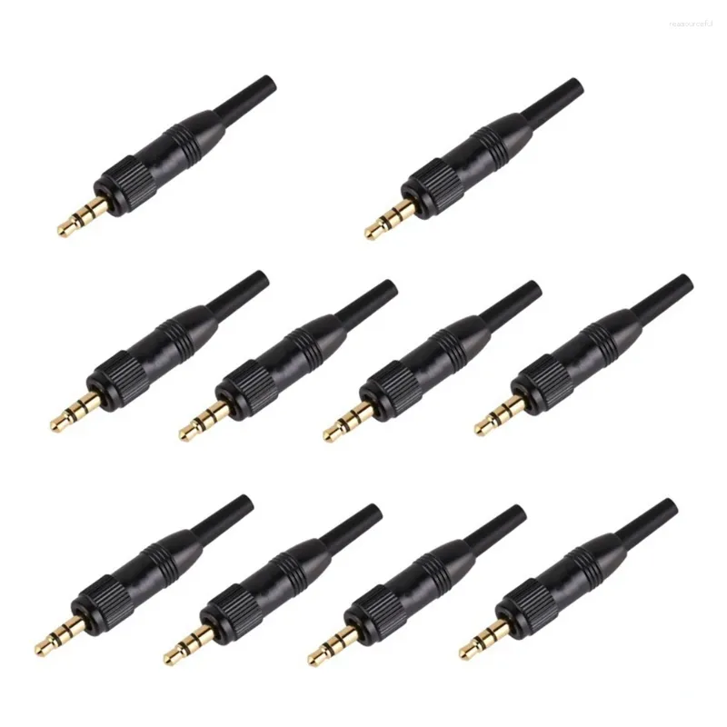 Bowls 10Pcs 3.5Mm Stereo Screw Locking Audio Lock Connector For Sennheiser Sony Nady Audio2000S Mic Spare Plug Adapter