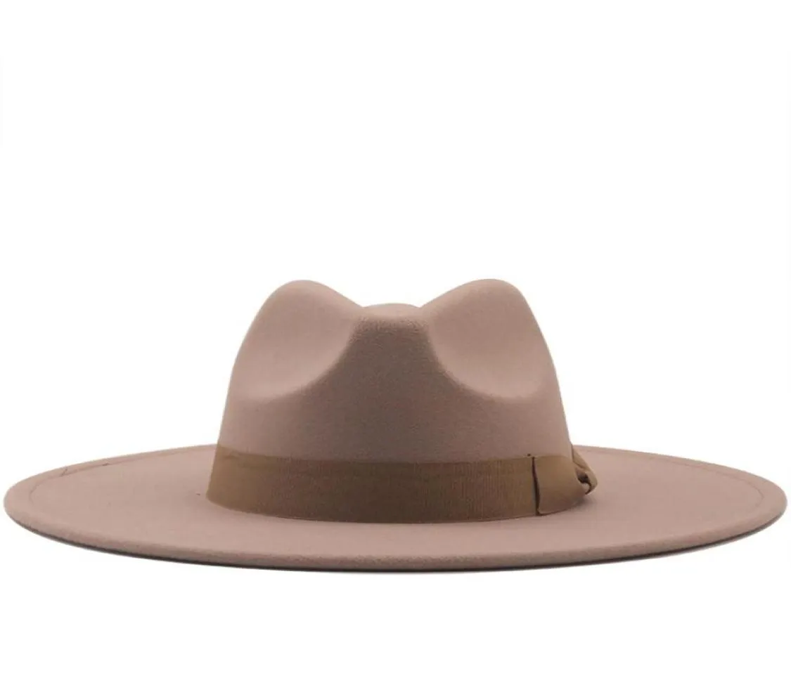 Fedoras in großen Mengen Filz-Fedora-Hüte für Damen, große Kappe mit großer Krempe, Herren-Top, formeller Hut für Damen und Herren, Jazz-Panama-Kappen, männlich, weiblich, Winter, Fa3056326