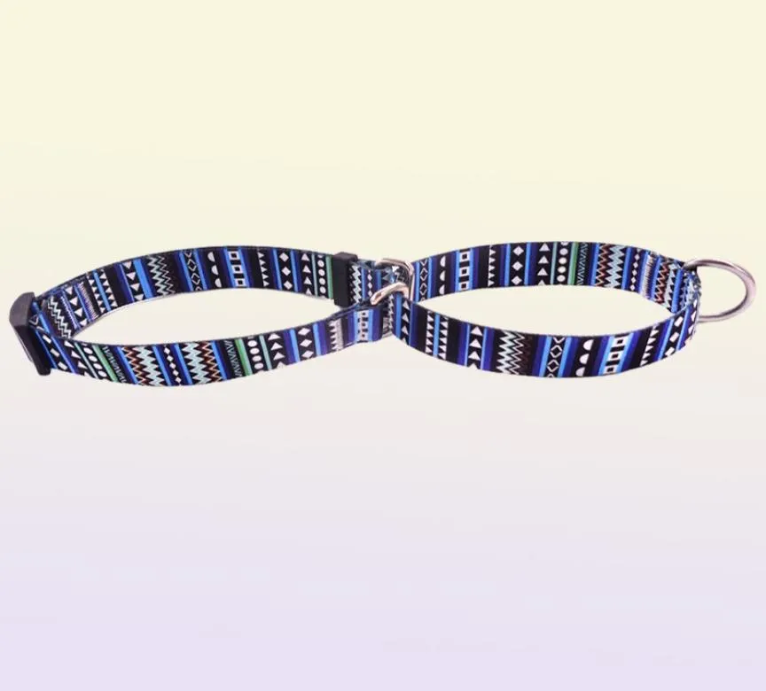 Bohemian British Style Pet Dog Collars bekväm färgglada justerbara Martingale Collar Fade -Proof Sublimation Tryckdesigner B1171257