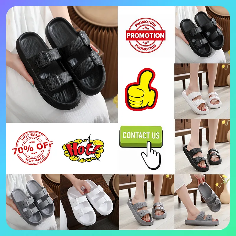 Designer Casual Platform Slides Slippers Men Light weight wear resistant anti breathable Leather soft soles sandals Flat Summer Beach Slipper Size 36-45