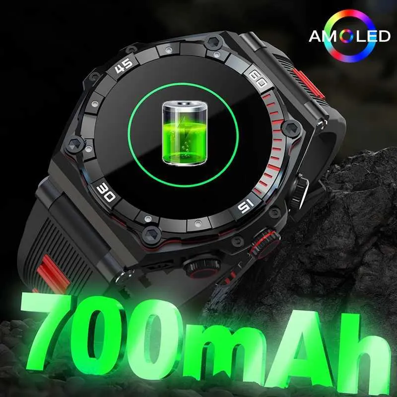 Orologi intelligenti 2024 Chiamata Bluetooth Sport Fitness Smartwatch Schermo AMOLED Smart Watch Uomo IP68 Impermeabile 700mAh Batteria Standby ultra lungo