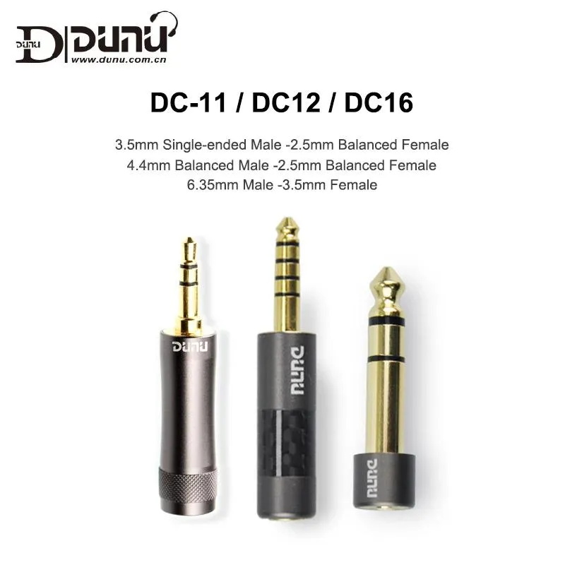 Accessori Dunu DC12 DC16 DC11 Adattatore da 3,5 mm maschio a 2,5 mm femmina 6.353.5 / 4.42.5 per lettore musicale auricolare bilanciato AMP DAC