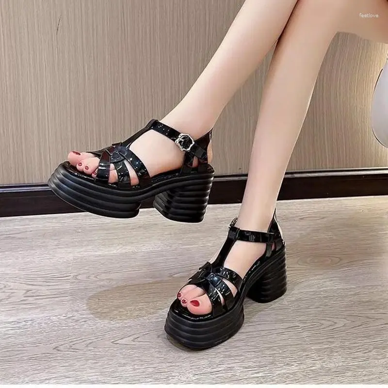 Sandals Women Platform High Heel Wedge Summer Fish Mouth Fashion Gladiator Girls Shoes