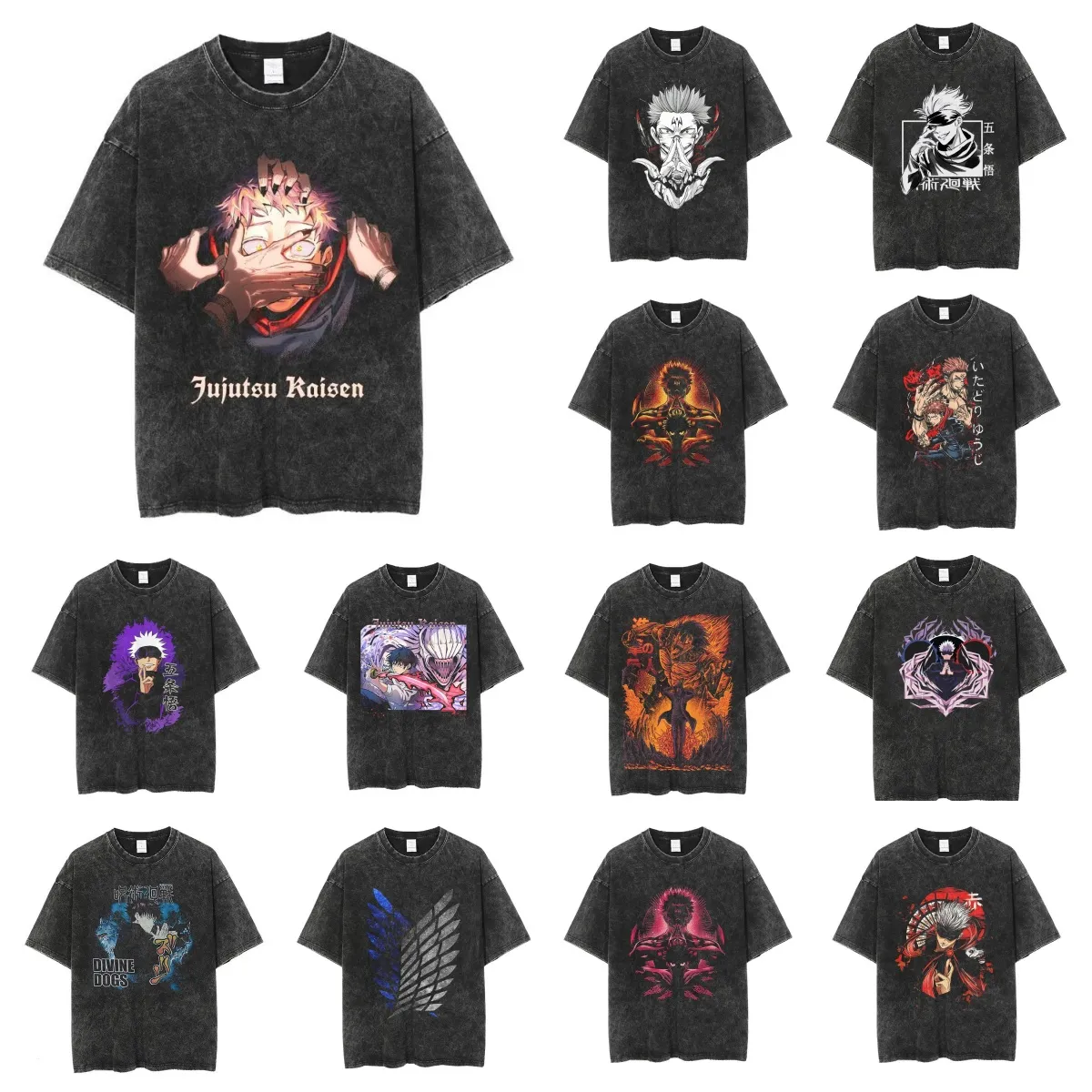 T-shirts pour hommes anime cosplay haikyuu non défini Vintage Harajuku lavé hommes chemise mode chemises femme chemise surdimensionnée Ee couverture en coton été décontracté lâche T-shirts