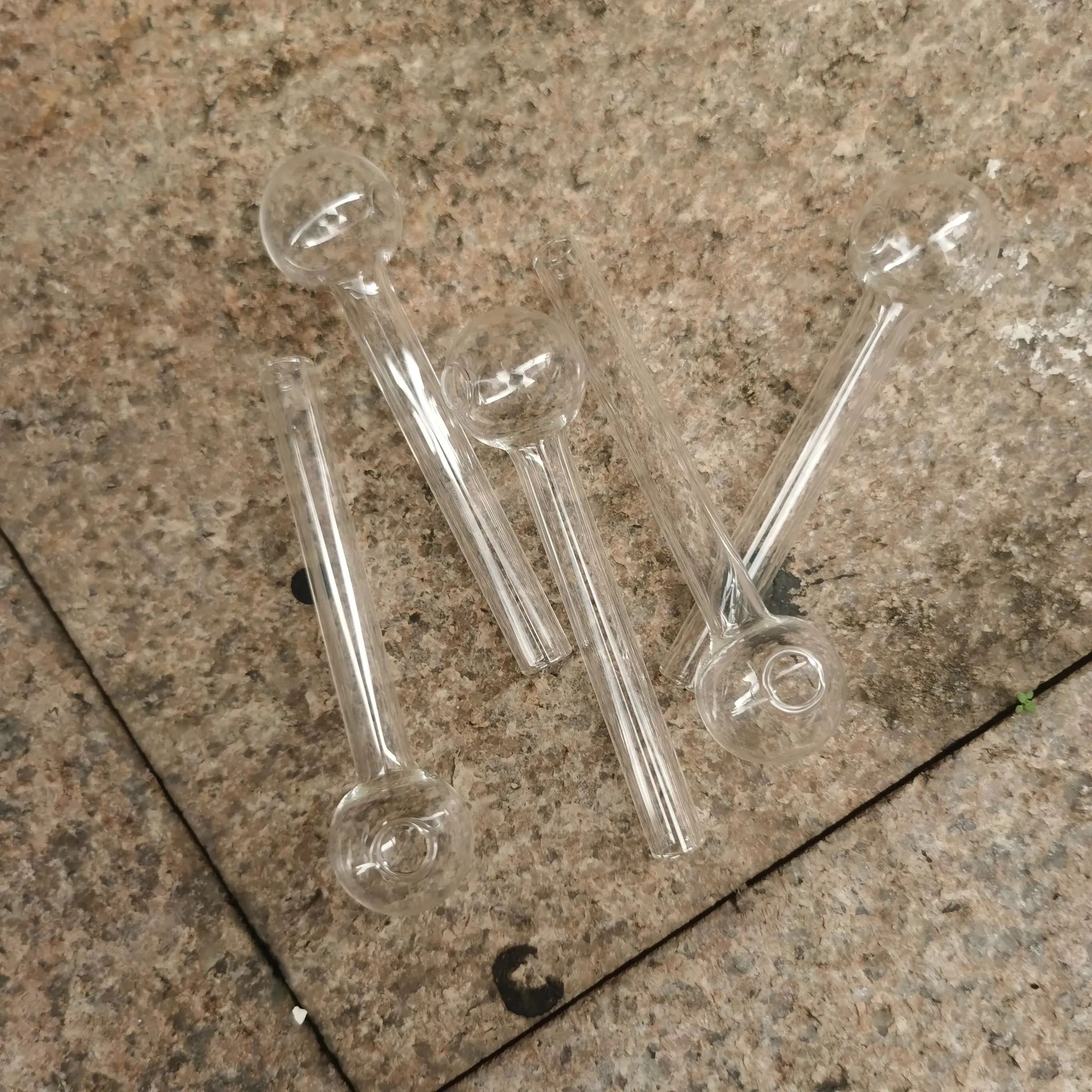 20PCS Pyrex Glass Oil Burner Pipe Clear Color quality pipes transparent Great Tube tubes Nail tips 7cm 10cm 12cm ZZ