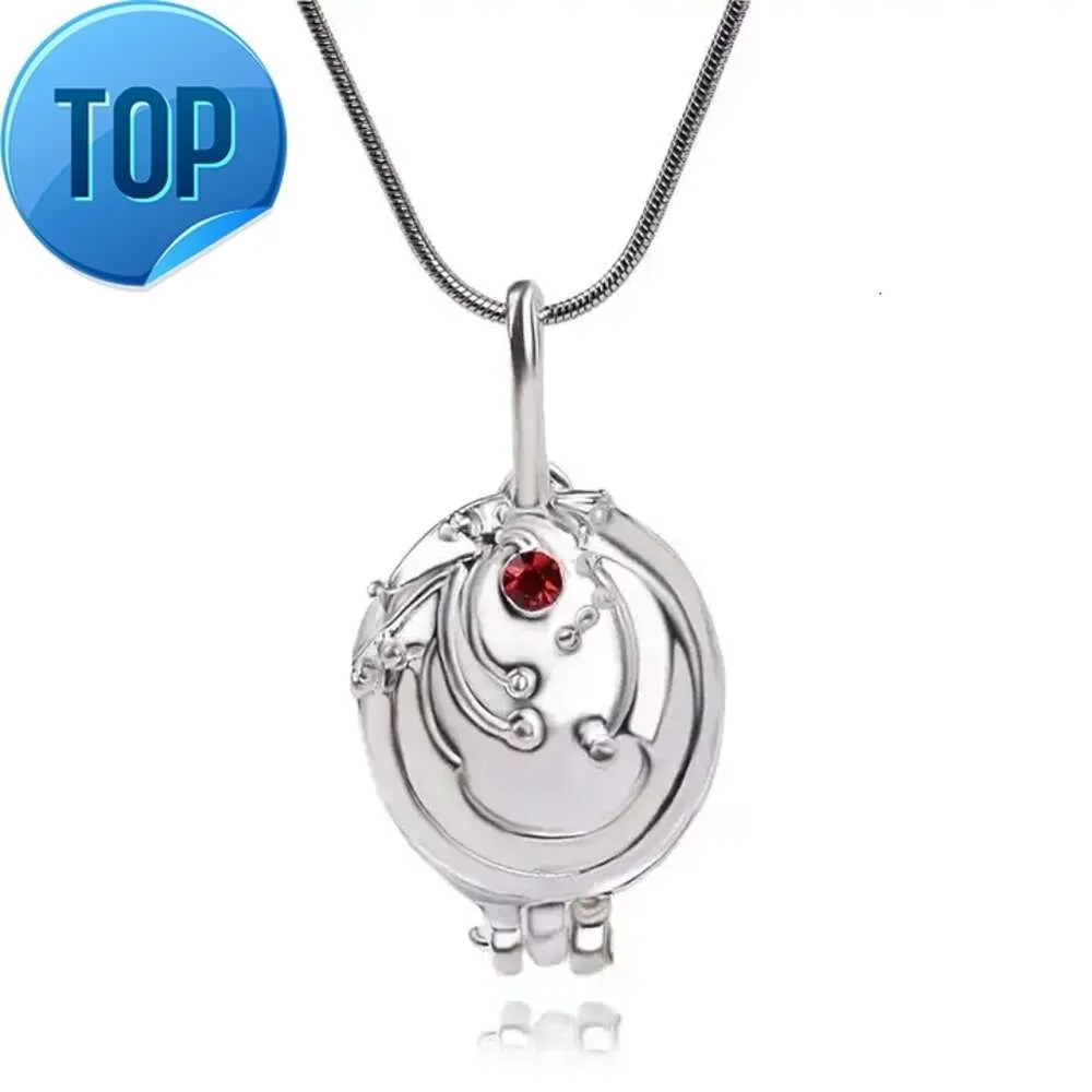 Högkvalitativ TV -show The Vampire Diaries Elena Gilbert Alloy Rhinestone Locket Necklace For Women Girl Jewelry