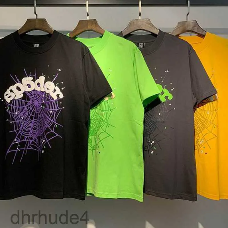 Örümcek T-Shirt SP5der Young Thug 555555 T-Shirts Yaz Erkekleri Kadın Moda Siyah Pembe Hip Kısa Knapıt Giysileri Blx3 9HW1