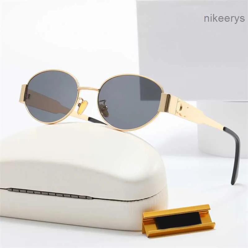 Designer Sunglasses for Women Luxury Men Sun Glasses Oval Metal Frame Shades Lunette Leopard Print Plated Gold Silver Polarized Beach Proof Mz044 0ZXP L02 L02D