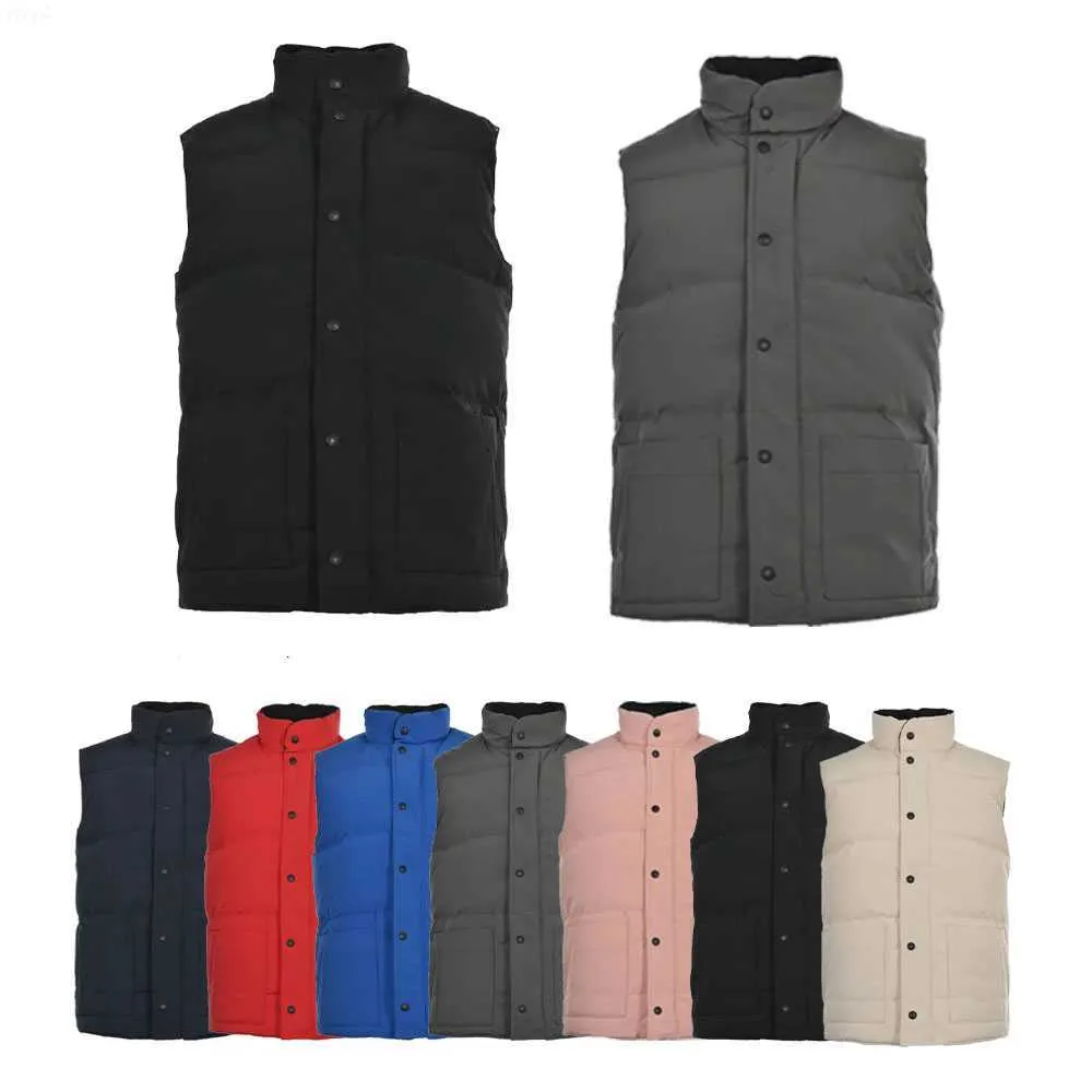 Men's Vests Mens Vest Designer Gilet Luxury Jacket Down Woman Feather Filled Material Embroidery Red Label Coat Graphite Gray Black and White Blue Pop Couple