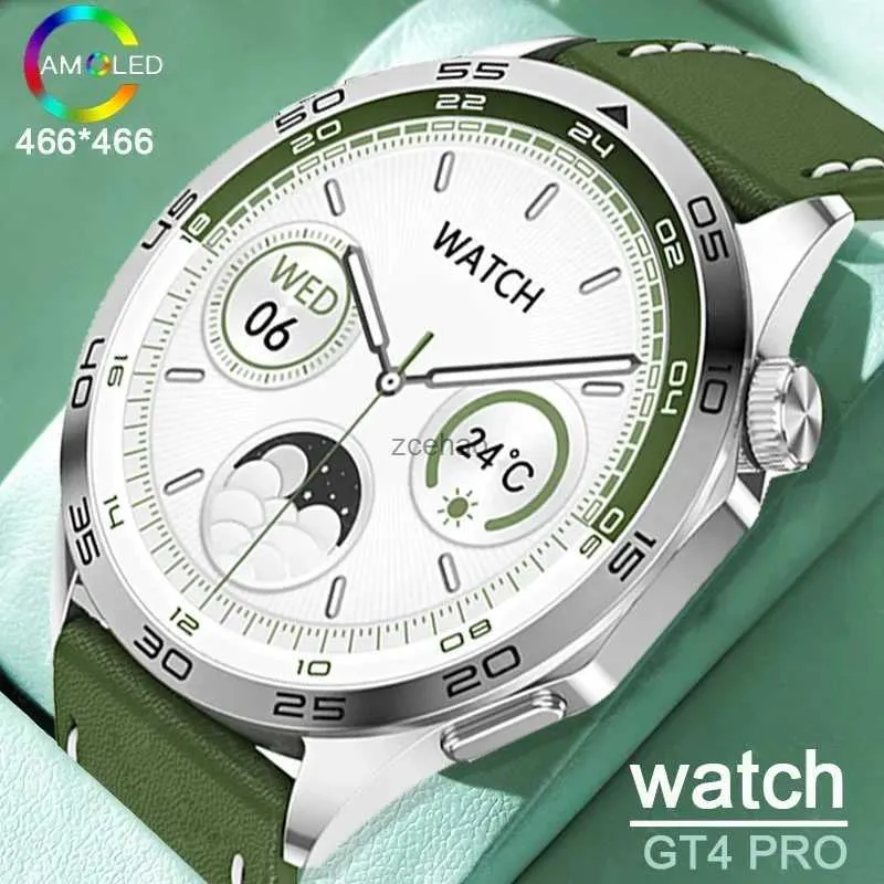الساعات الذكية 2023 New Smart Watch Men GT4 Pro NFC GPS Tracker AMOLED 466*466 HD SCREEN RETAL Bluetooth Call Smartwatch for Huawei Xiaomi