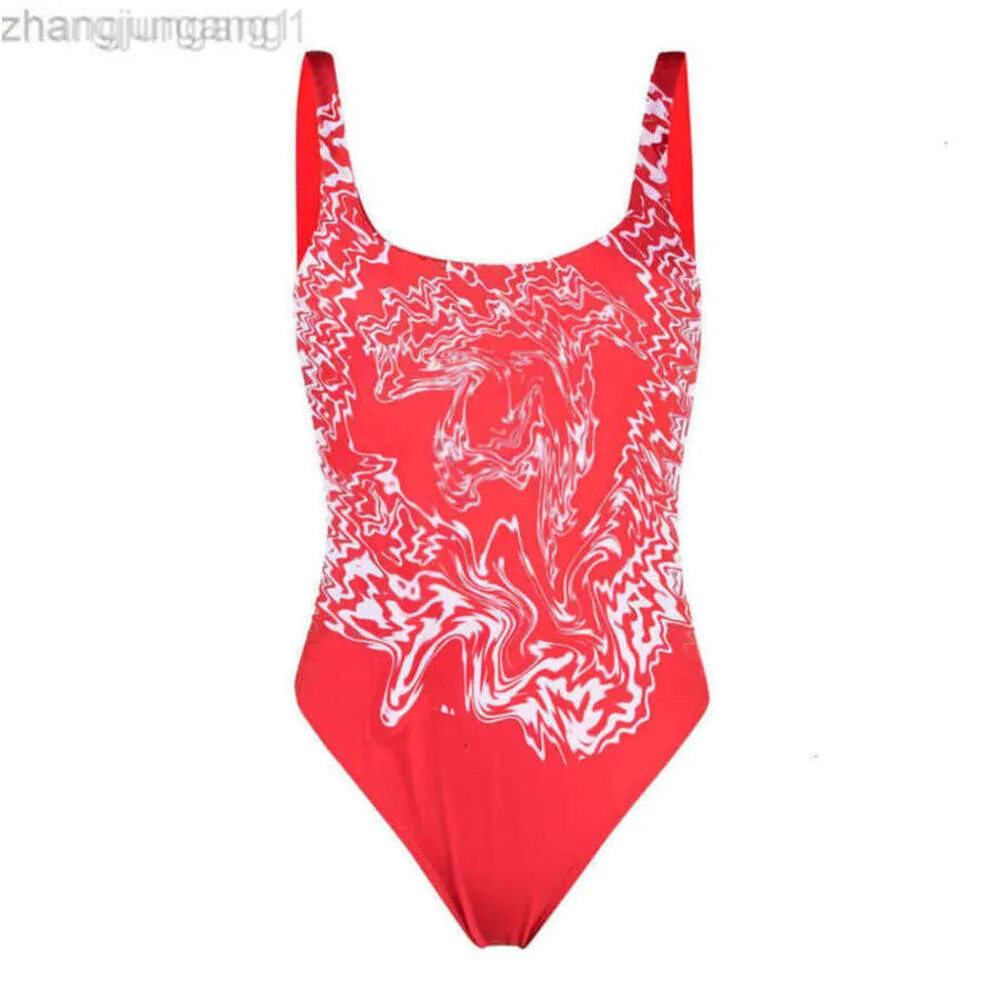 24SS Designer Vercaces Bikini Versages Badeanzug Branded Hot Stamping Solid Color Sexy Damen Badeanzug Fsz2210