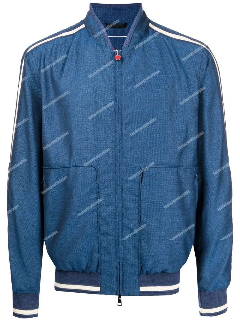Designer hommes vestes Kiton rayure-garniture Bomber veste décontractée printemps automne manteau à manches longues vêtements d'extérieur pour homme