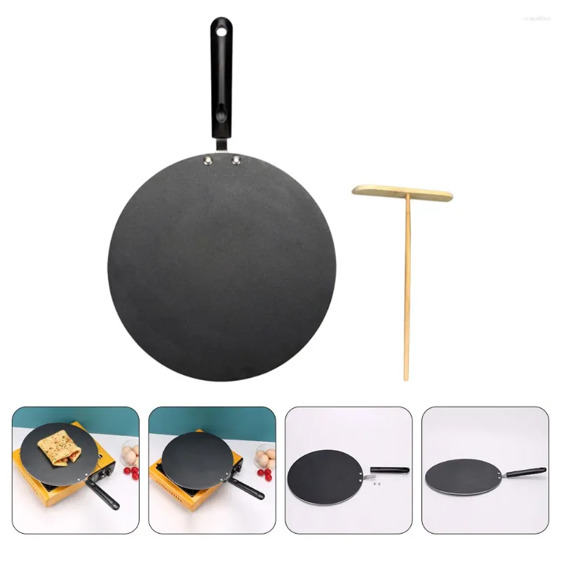 Pfannte Pfannkuchen Obst Eierkocher Küche Nicht-Stick-Pfannenkochkochen Accessoires Versorgung Flaches Aluminiumlegierfrühstück Handheld Braten