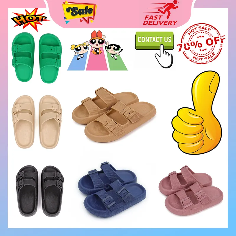 Designer Casual Platform Slides tofflor Män Kvinna Anti Slip slitage Vikt andningsbara lågklippta supermjuka sulor Sandaler Flat Summer Beach Slipper