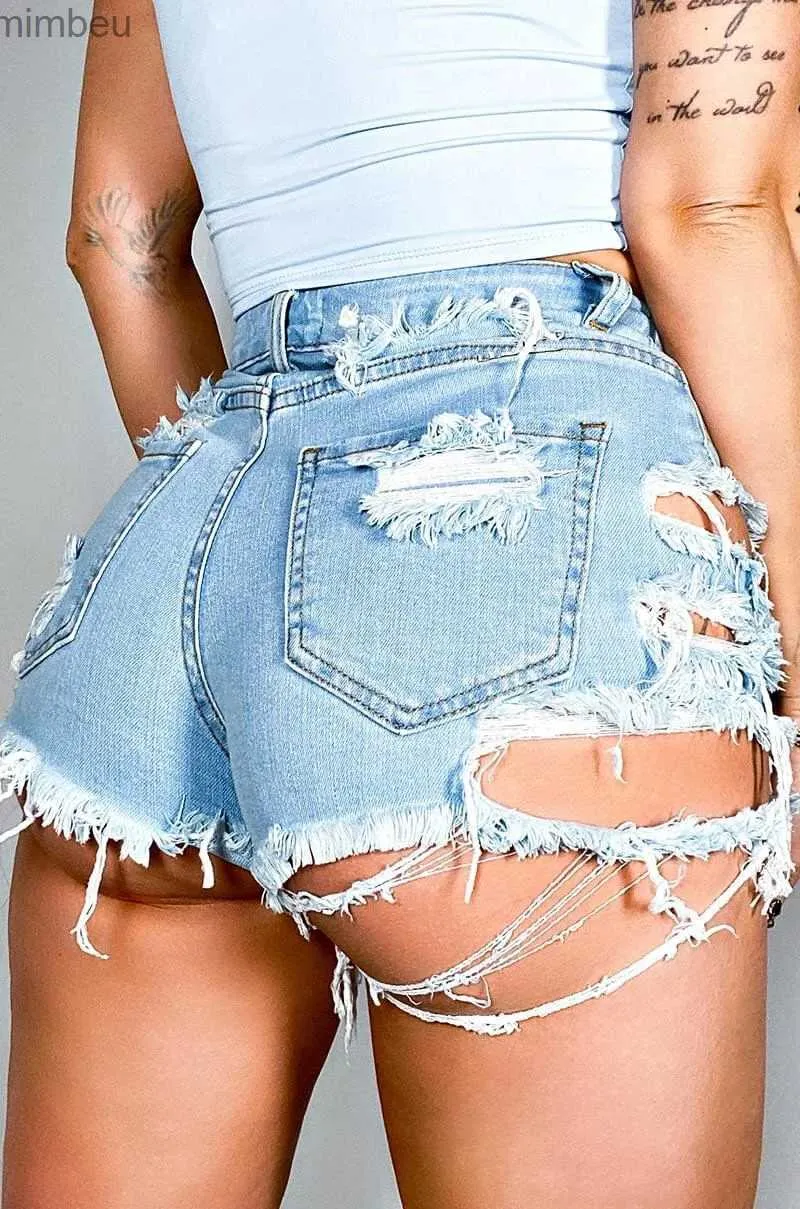 Women's Shorts Hot sale summer woman sexy Ripped denim shorts high waist irregular tassel slim shorts jeans S-2XL drop shippingL240119