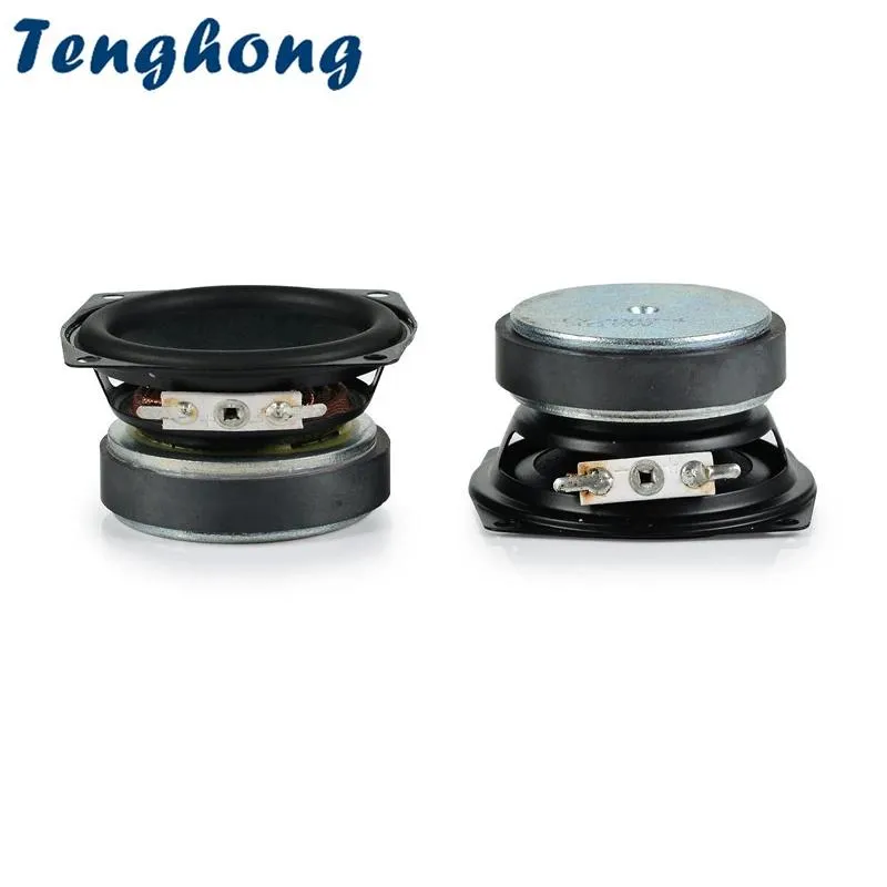 Högtalare Tenghong 2st 2,5 tum Bluetooth Full Range Högtalarenhet 4 Ohm 8W Curve Extern Magnetic Rubber Edge Sound Audio Högtalare