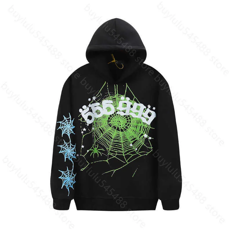 6jzn Spider Web Sweat à capuche pour hommes Designer Sp5der Sweats à capuche pour femmes Mode 55555 Sweatshirts Automne / Hiver Star Print Casual Pull à capuche en velours