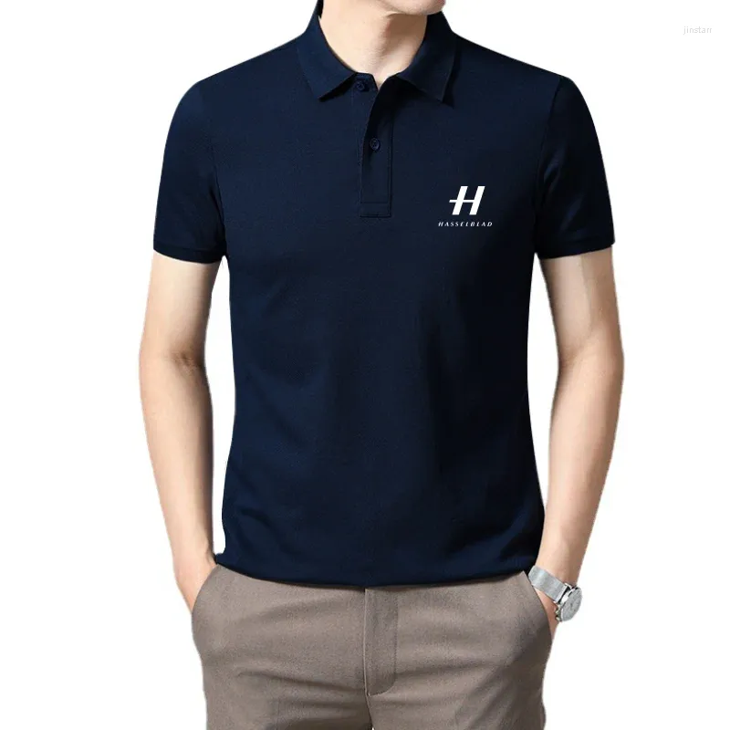 Polos pour hommes Hasselblad les professionnels Cam Logo noir POLO t-shirt