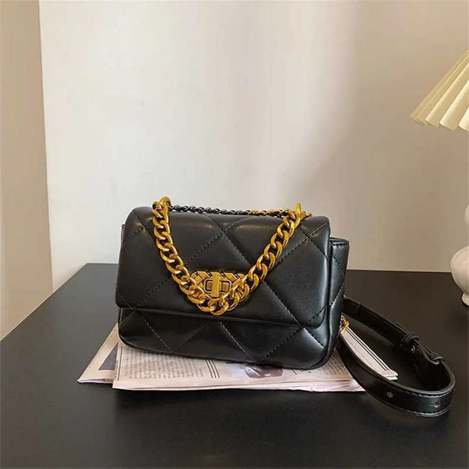 High Beauty Lingge Chain for Women's 2023 New Crossbody Bag Casual One Shoulder Gran capacidad Avertenible Estilo perezoso 80% de descuento en salidas Slae