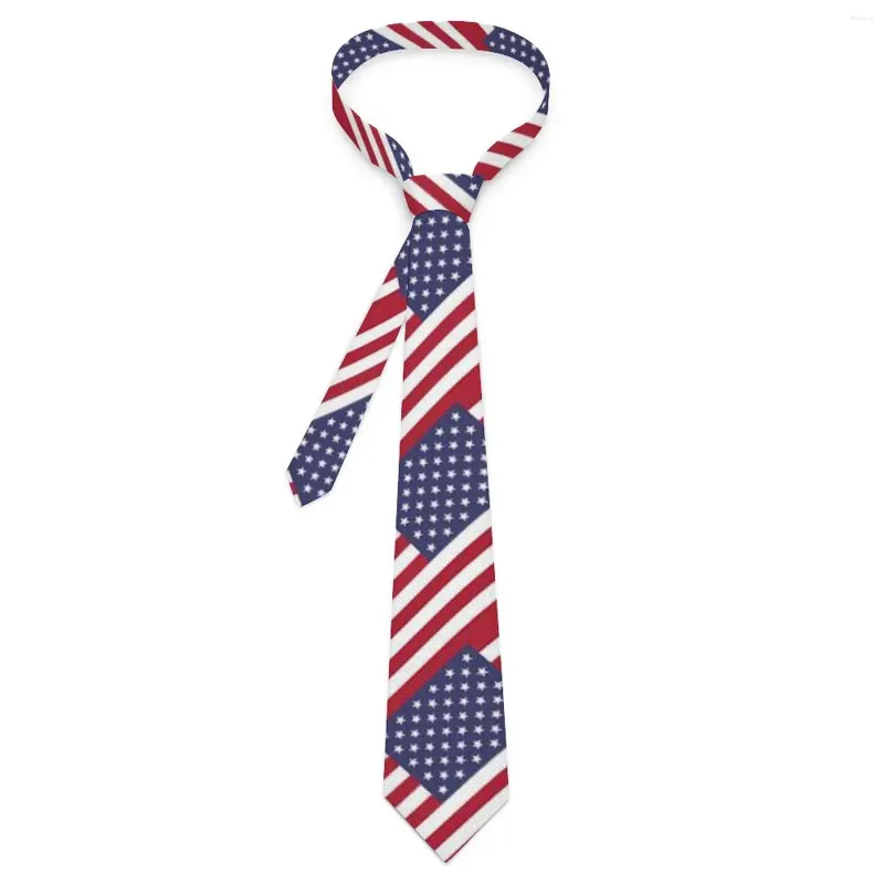 Bow Ties USA Flag Tie Stripe Print Custom Neck Classic Elegant Collar For Adult Leisure Necktie Accessories