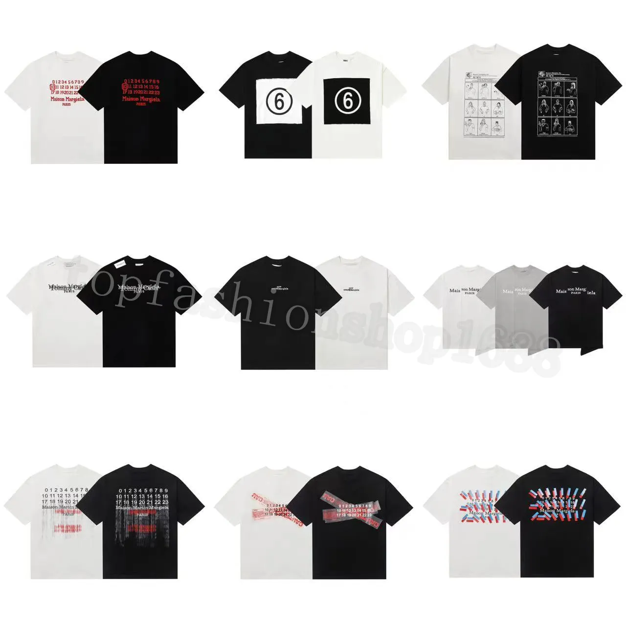 DHgate.com:Number Embroidery Short Sleeve T-shirt in Cotton