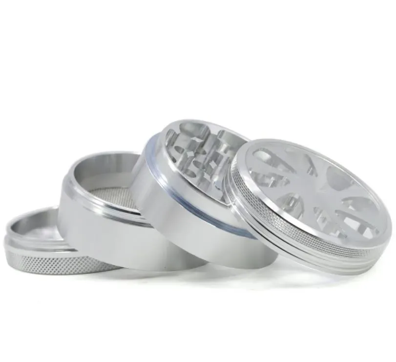 Cross boundary diameter 55MM aluminum alloy four layer petal smoked grinder new cigarette cutter