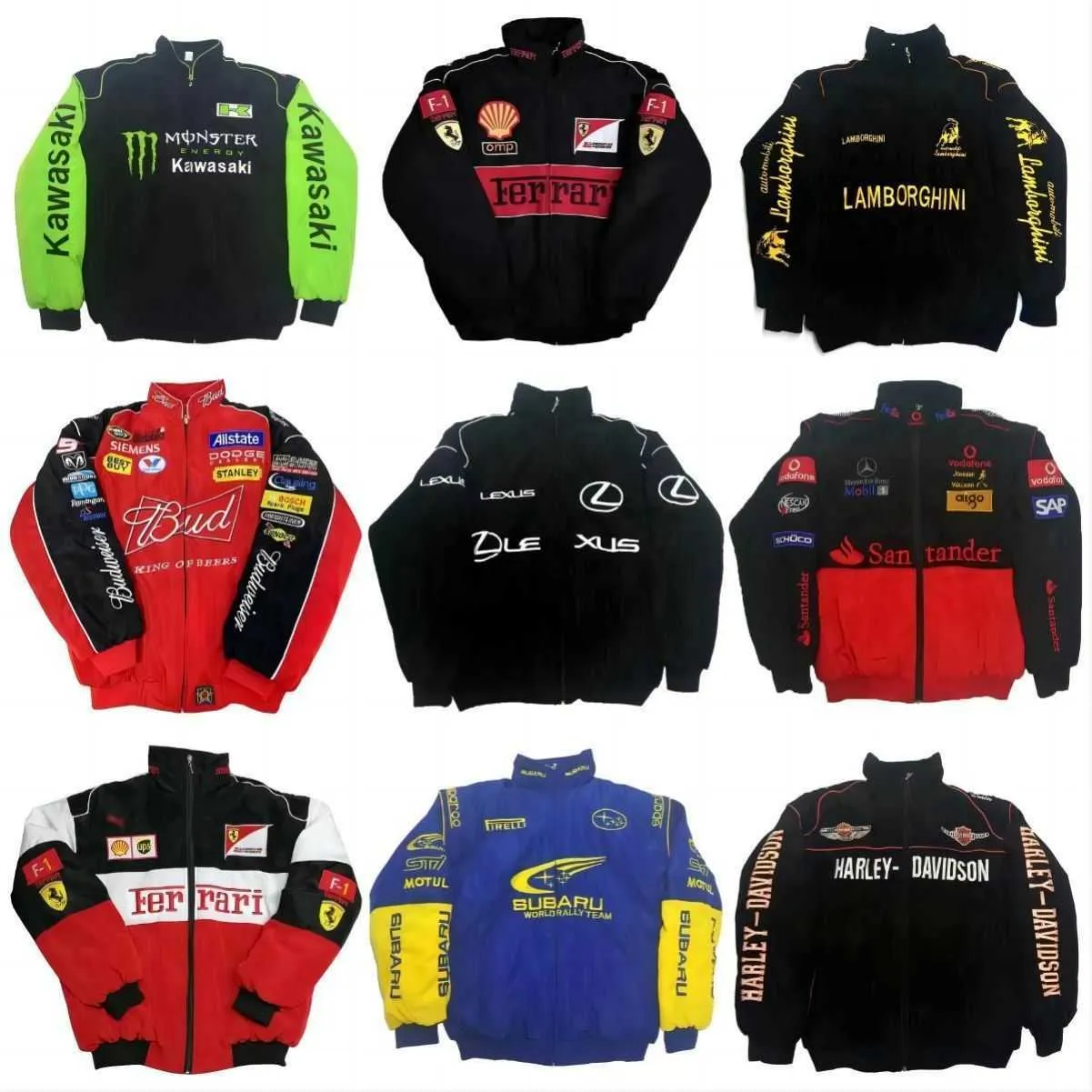 F1 Racing Suit Autumn and Winter Hafted Casual Cotton Jackets C23