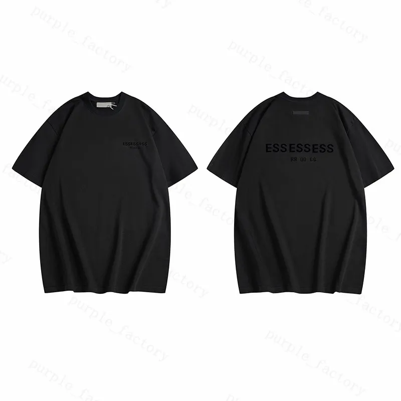 T-shirt essentialsshirt t-shirts solide kleur losse heren vrouwen ontwerpers t-shirt tees mode ontwerp tops man trend hip hop kleding shorts mouw kleren tee 97