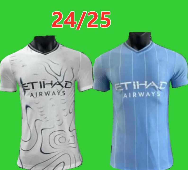 2024 MANS Cities Ferran Mahrez Foden Bernardo Joao Z Rodrigo Kirt de football Men Kid Kit Kit Grealish Sets 24 25 Soccer Jerseys Haaland Cancelo de Bruyne Player Version 99