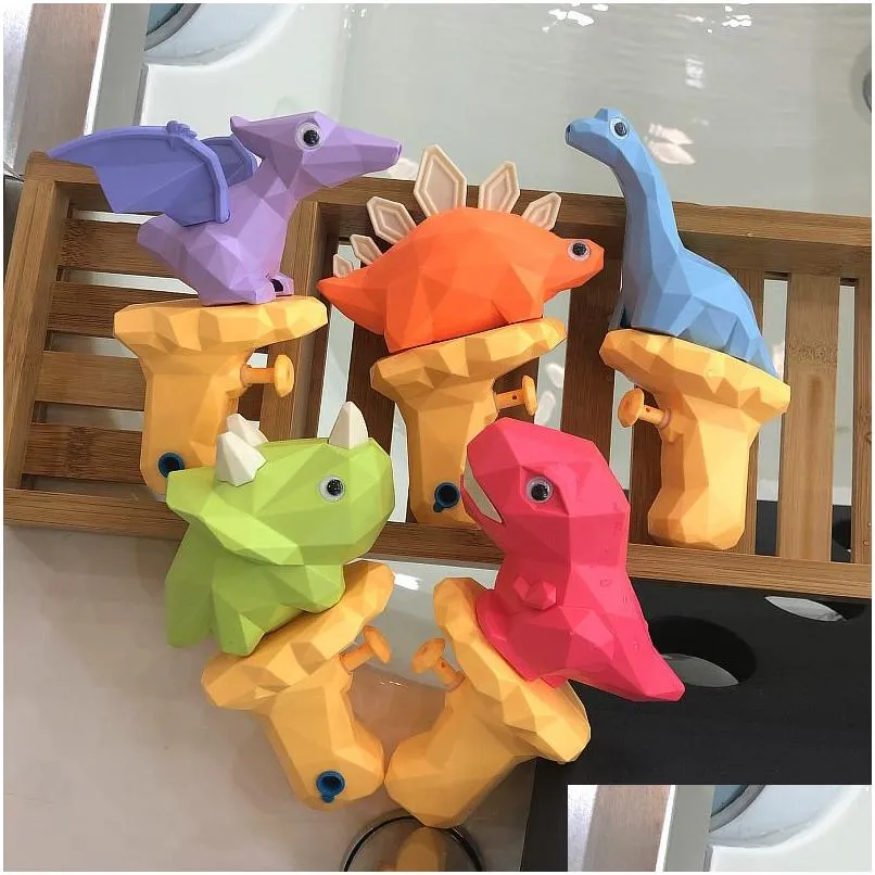 Jouets de bain Dinosaure Petit pistolet à eau Salle de bain pour enfants Piscine Jeu de natation Jouet de pulvérisation Livraison directe Bébé Enfants Douche de maternité Dhhxp