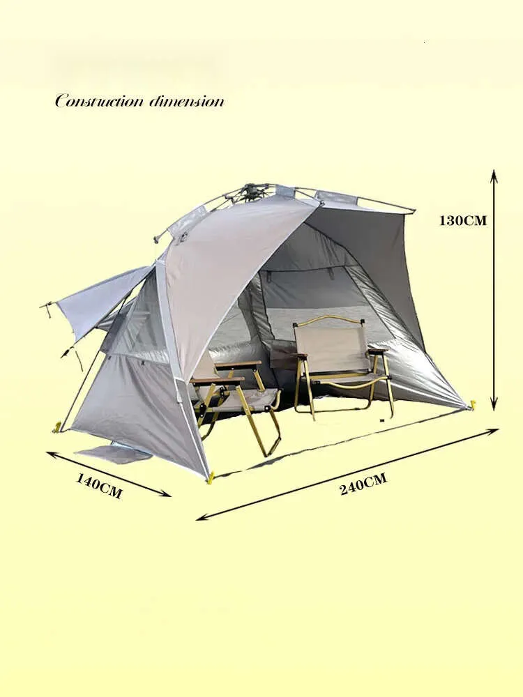 Палатки и укрытия YM2023 Открытый 3 4 человека One Touch Кемпинговая палатка Быстрый автоматический открытый пляж Семейное путешествие Пикник Парк Зонт
