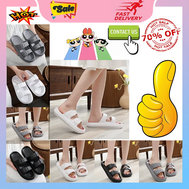 Designer Casual Platform Slides tofflor Män Kvinna Anti Slip slitbeständig vikt Andningsbara lågklippta supermjuka sulor Flat Summer Beach Slipper