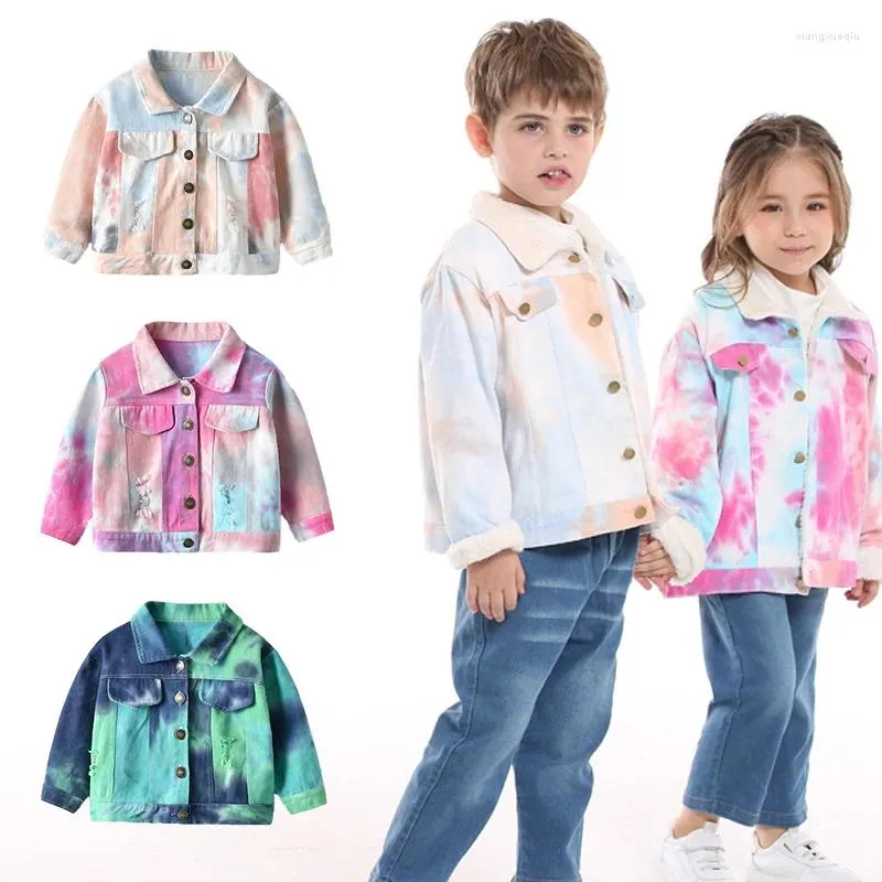 Jaquetas 1-7 anos crianças jean casacos primavera roupas outono algodão denim jaqueta para meninos meninas outerwear casual crianças roupas