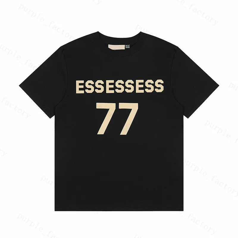 T-Shirt EssentialsSshirt T-Shirts Solid Farbe Lose Herren Frauen Designer T-Shirt Tees Fashion Design Tops Mann Trend Hip Hop Kleidungsshorts Ärmel Kleidung T-Shirt 52